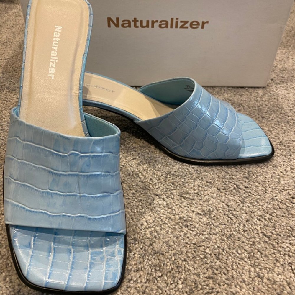 Vintage Croc Embossed Mule Sandals